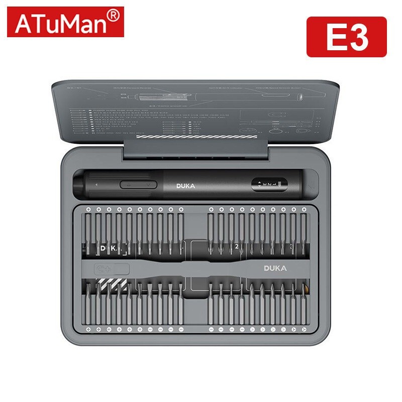 DUKA Atuman E3 Electric Screwdriver Kit 95 in 1 Magnetic Precision Screwdriver Bit LCD Display DIY H