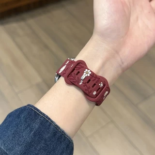 ใหม่ดอกไม้แกะสลักสําหรับ Amazfit Bip 6 5 5 Unity Bip 3 ซิลิโคนกีฬา Smartwatch สําหรับ Amazfit GTS 2 3 4 Mini Amazfit Active 2 สร้อยข้อมือสายนาฬิกา