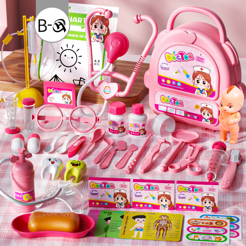 BHQ ของเล่นเด็กแพทย์ สเตโทสโคป กล่องแพทย์ ชุดหมอฟัน ชุดหมอ ของเล่นจำลอง