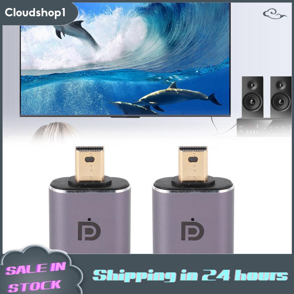 Cloudshop1 Cloudshop1 GOWENIC อะแดปเตอร์ DisplayPort ชายหญิง 8K 60Hz 4K 144Hz Mini 1.4 Converter แบน