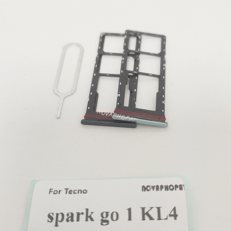 Novapat ซิมการ์ดถาดสําหรับ Tecno Spark Go 1 KL4 / 1S KL4h KL4s ผู้ถือซิมสล็อตอะแดปเตอร์ Reader Pin
