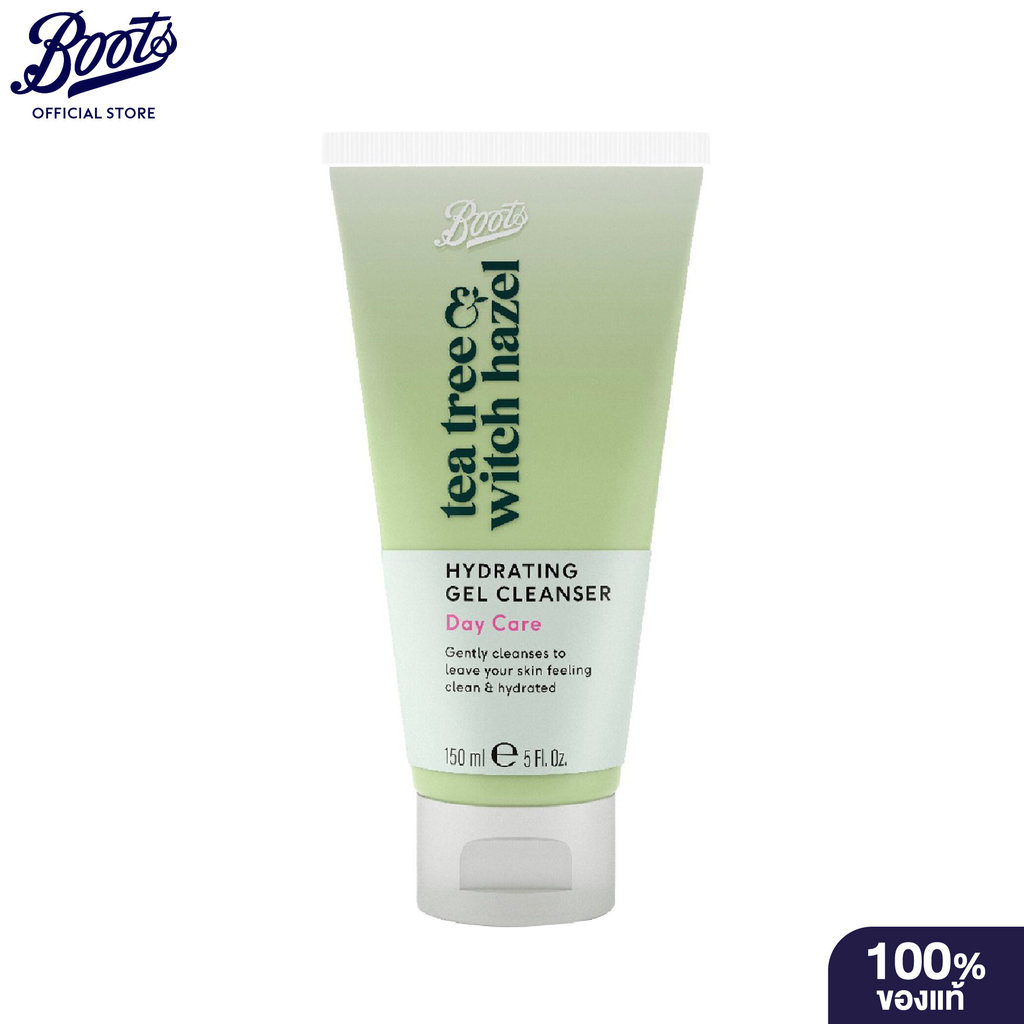 Boots Tea Tree & Witch Hazel Hydrating Gel Cleanser 150Ml บู๊ทส์ ที ทรี แอนด์ วิช ฮาเซล ไฮเดรติ้ง เจล คลีนเซอร์ 150 มล.
