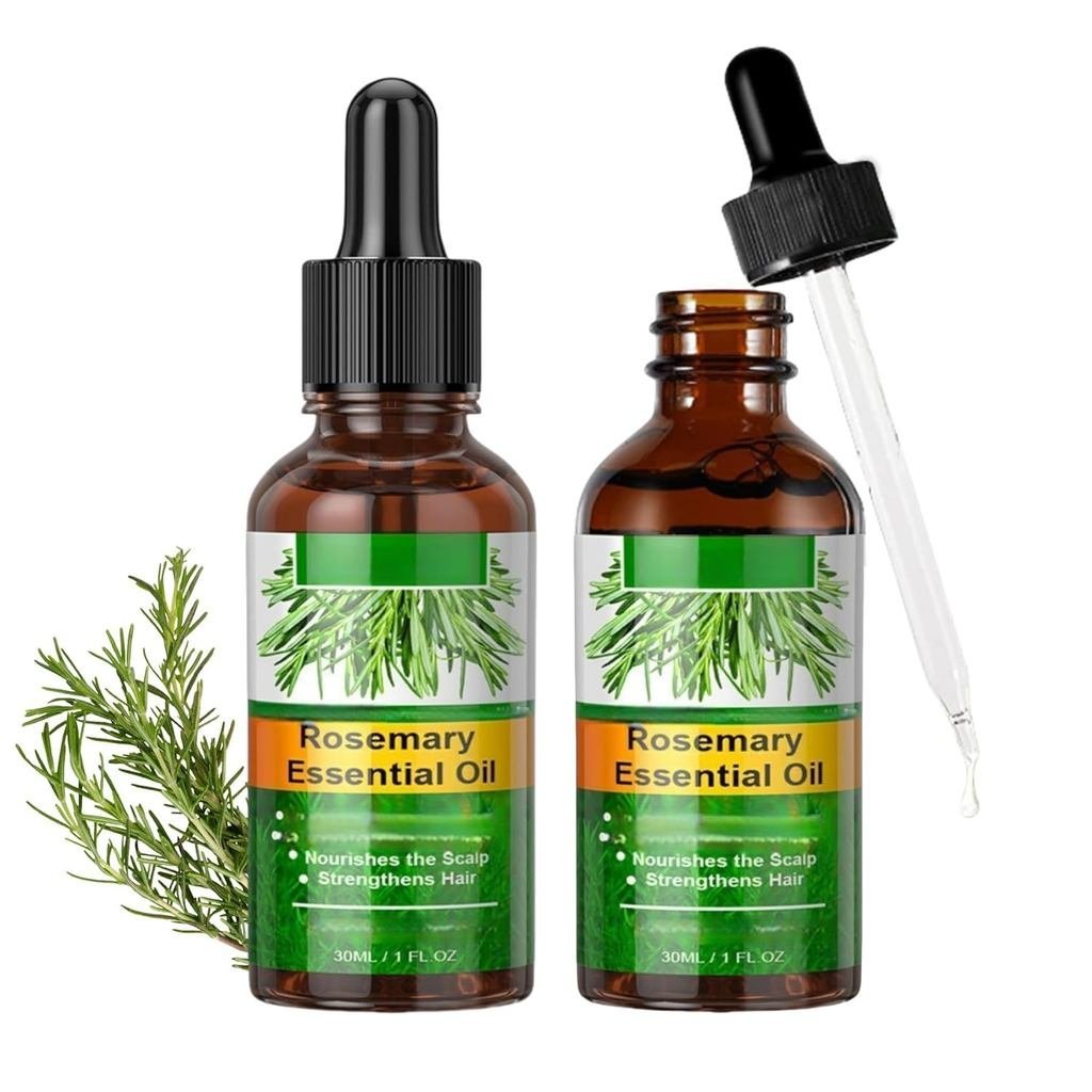 Rosemary Oil for Hair Growth, 100% Natural Rosemary Oil for Hair, Eyelashs, Eyebrows (2pcs)
