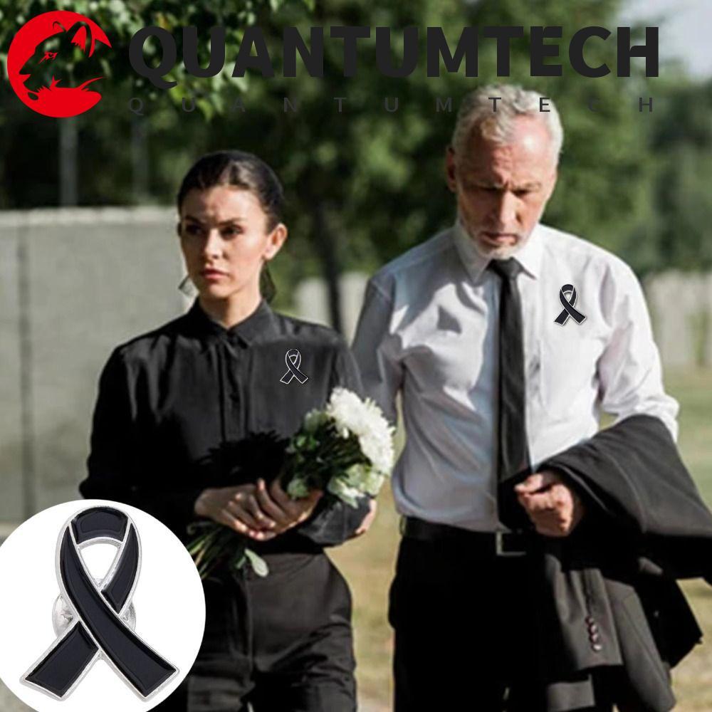หมุดริบบิ้นสีดำ เข็มกลัดสำหรับงานระลึกถึงและสร้างความตระหนักรู้เกี่ยวกับมะเร็งผิวหนัง
