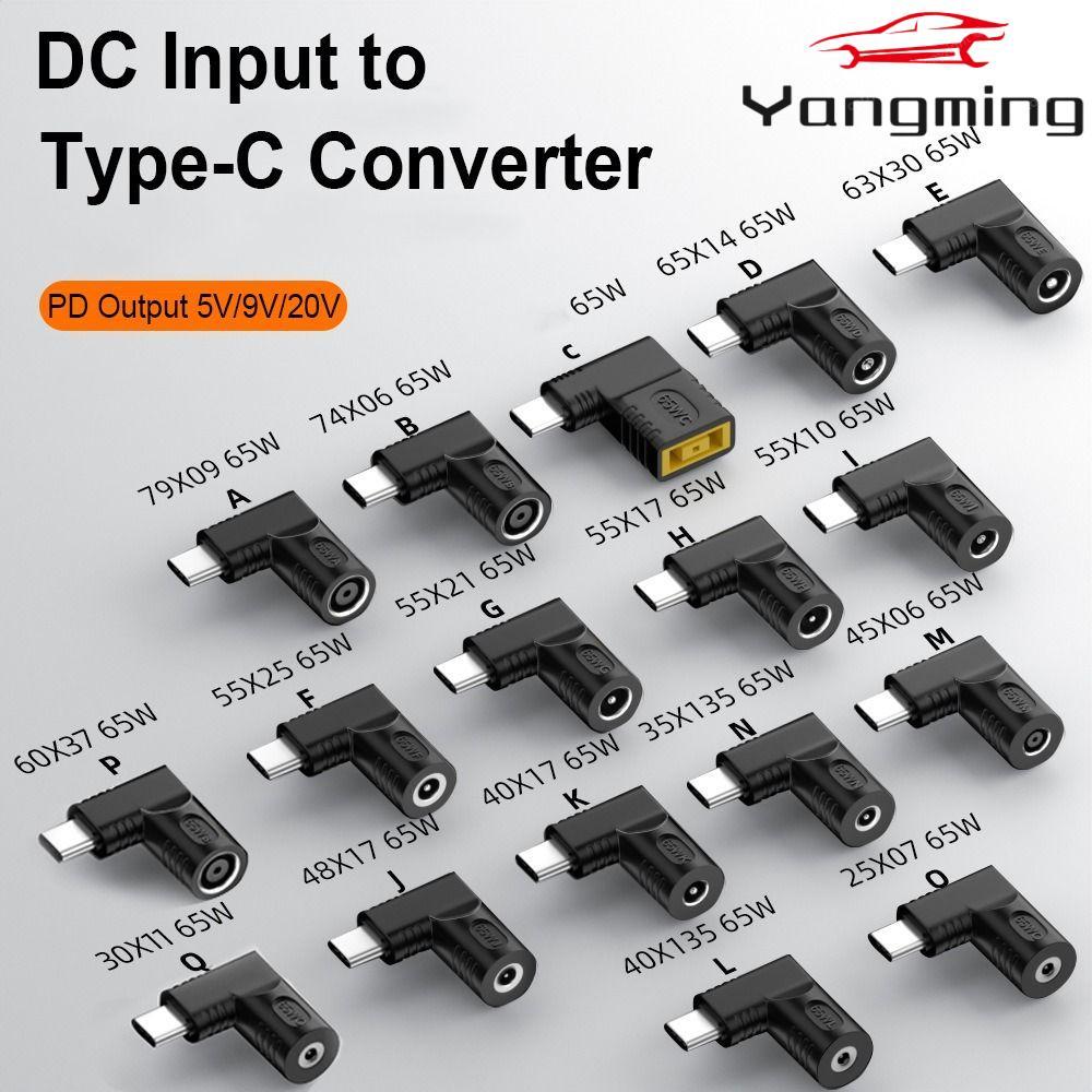 YANGMING DC to Type C Converter Professional 5v 9v 12v ทนทาน PD 65W สําหรับ //