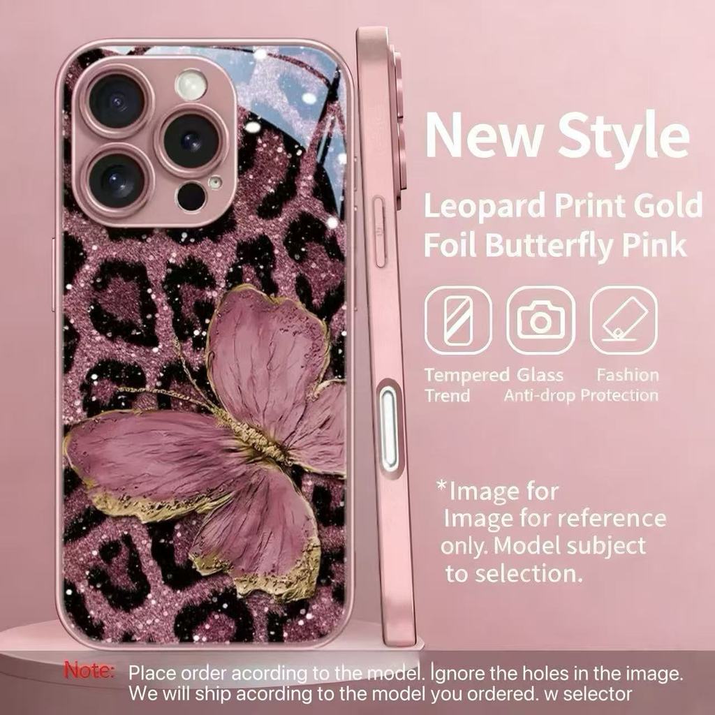 【CP】เหมาะสําหรับเคสโทรศัพท์ iPhone 16 Apple 16e 15/14/13/12 Pro Max สไตล์แก้ว 403 404 405 ชุดผีเสื้อ