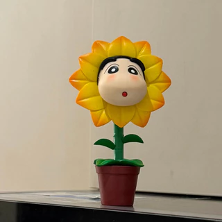 ชินจังซันฟลาวเวอร์สุดคิ้วท์ PVC Crayon Shin-chan Sunflower Action Figures เดสก์ท็อปตกแต่ง