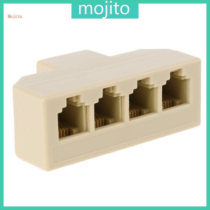 Mojito 1PC RJ11 Splitter 4 Way Adapter 1 สําหรับ M ถึง 4 F RJ-11 6P4C แจ็คโทรศัพท์ Splitter