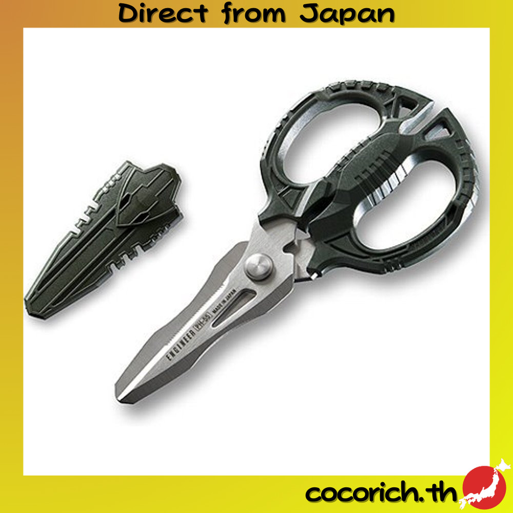 ENGINEER Pliers เหล็กสแตนเลสคุณภาพสูง พร้อมปลอกป้องกันความปลอดภัยและฝาครอบ แรงตัด 56mm PH-55 สีเขียว