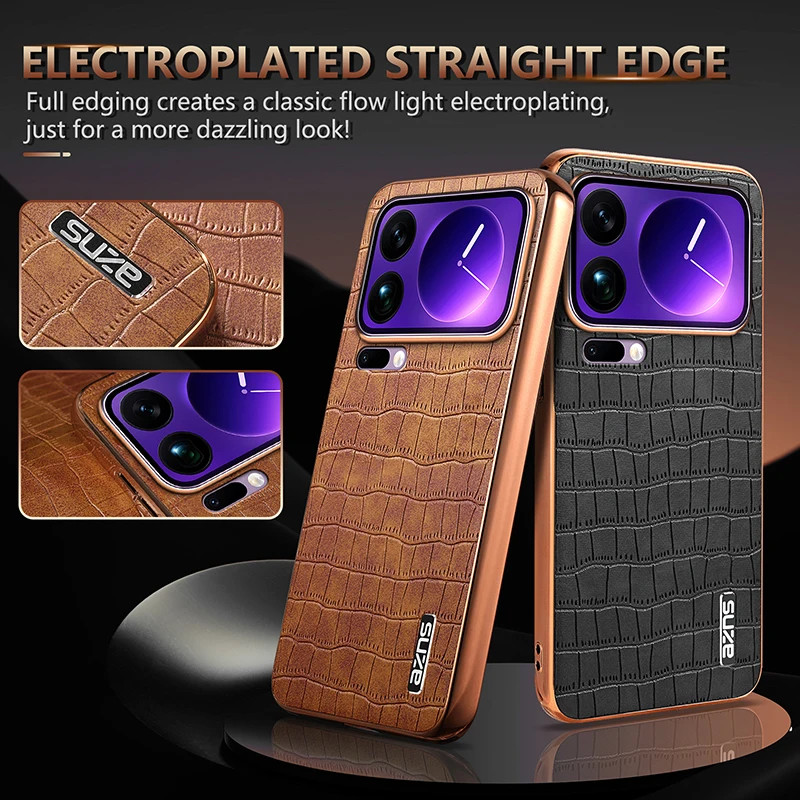 สําหรับXiaomi Mi 17 Pro MaxกรณีหรูหราPUหนังป้องกันปกหลังสําหรับXiaomi Mi 17 Pro Maxเคสโทรศัพท์