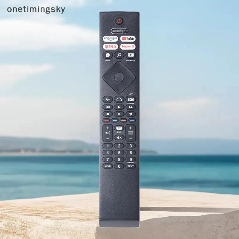 Onetimingsky 1 ชิ้นสําหรับ Philips Android สมาร์ทเครือข่ายทีวีรีโมทคอนโทรล BRC0984501 4K UHD Android