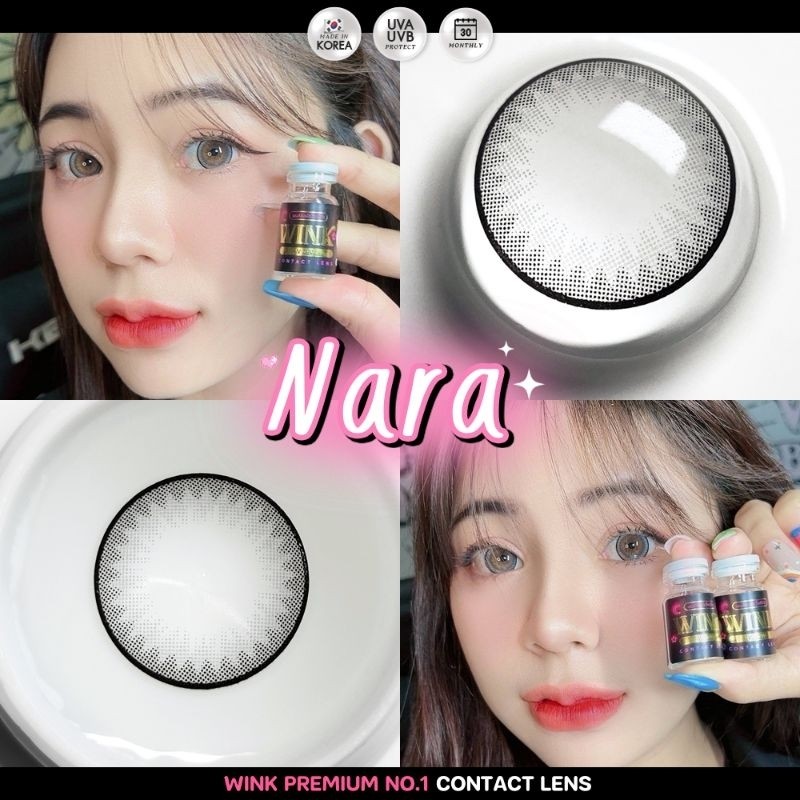 คอนแทคเลนส์ รุ่น NARA / VT มีสี เทา/ตาล/ดำ Gray/Brown/Black มีค่าสายตา (0.00)-(-10.00) บิ๊กอาย ตาโต
