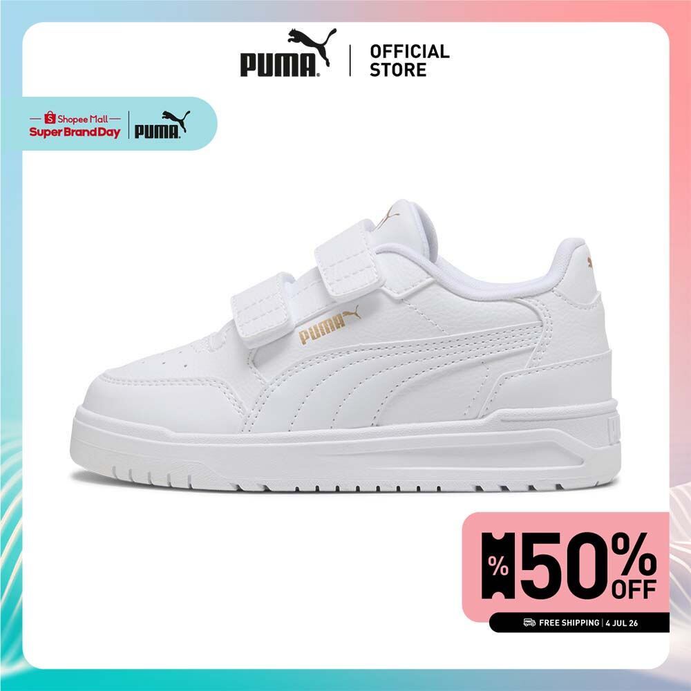 PUMA Kids Shuffle Downtown Low Sneakers Kids สีขาว - 40374001