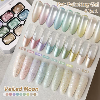 【Local】UR SUGAR Pat สีเล็บเจล 9 สี Ombre เล็บ Gradient GEL Blush Blooming เล็บวาด Stripper ภาพวาดดอกไม้