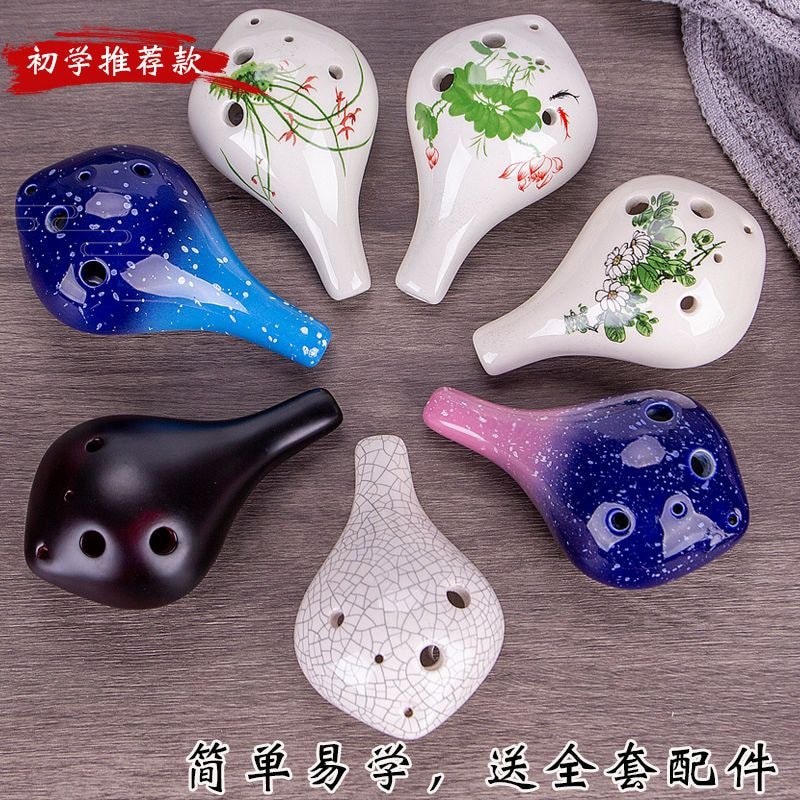 Ocarina Hole Beginners Introductory Alto Ocarina เด็กนักเรียนเพลงบทเรียนประสิทธิภาพ Ocarina#陶笛孔初学者入门