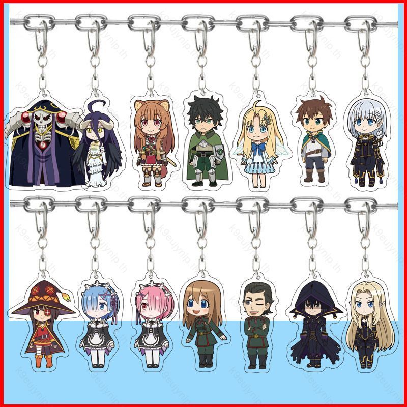 Isekai Quartet อะคริลิคพวงกุญแจ Overlord กระเป๋าเป้สะพายหลังจี้กระเป๋าอุปกรณ์เสริมอะนิเมะ Periphery