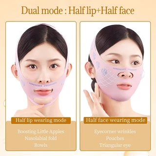 สายรัดนวดหน้า V Shape เทปพันหน้ายกกระชับใบหน้า นํากลับมาใช้ใหม่ ต่อต้านริ้วรอย สายรัดกระชับสัดส่วนแก้ม สายรัดแก้ม