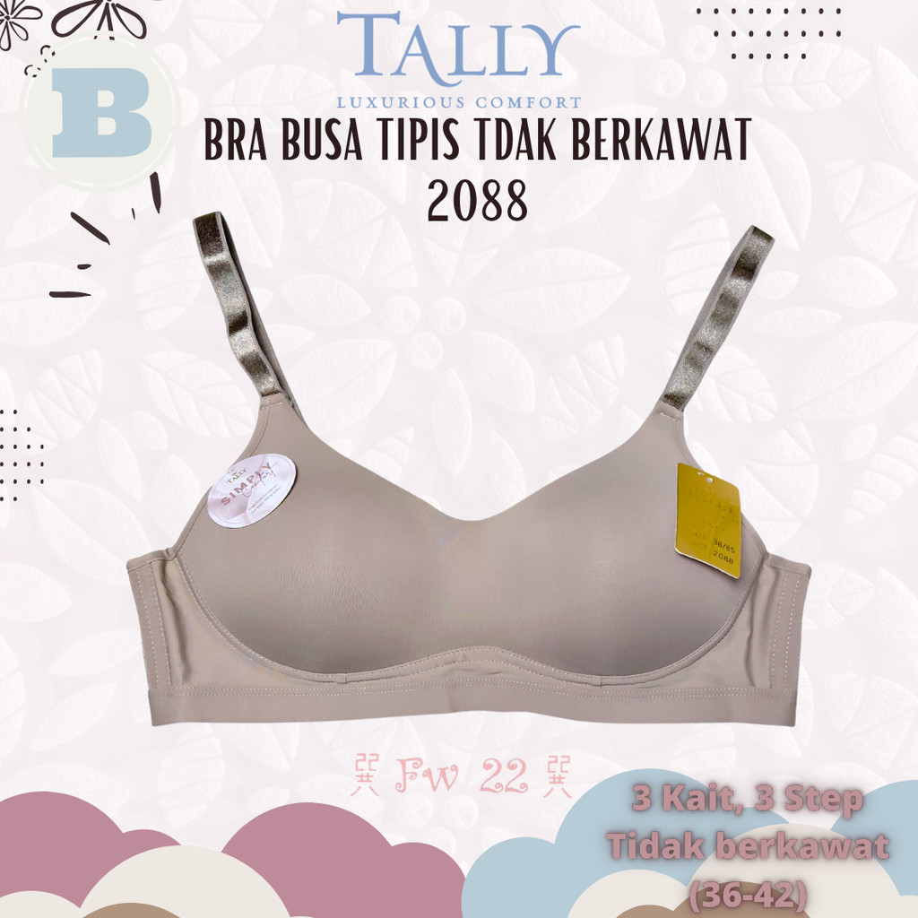 Tally 2088 Full Cup Bra - ฟองบางไม่มีลวดสบาย Braผู้หญิง Cup B Size 36-42