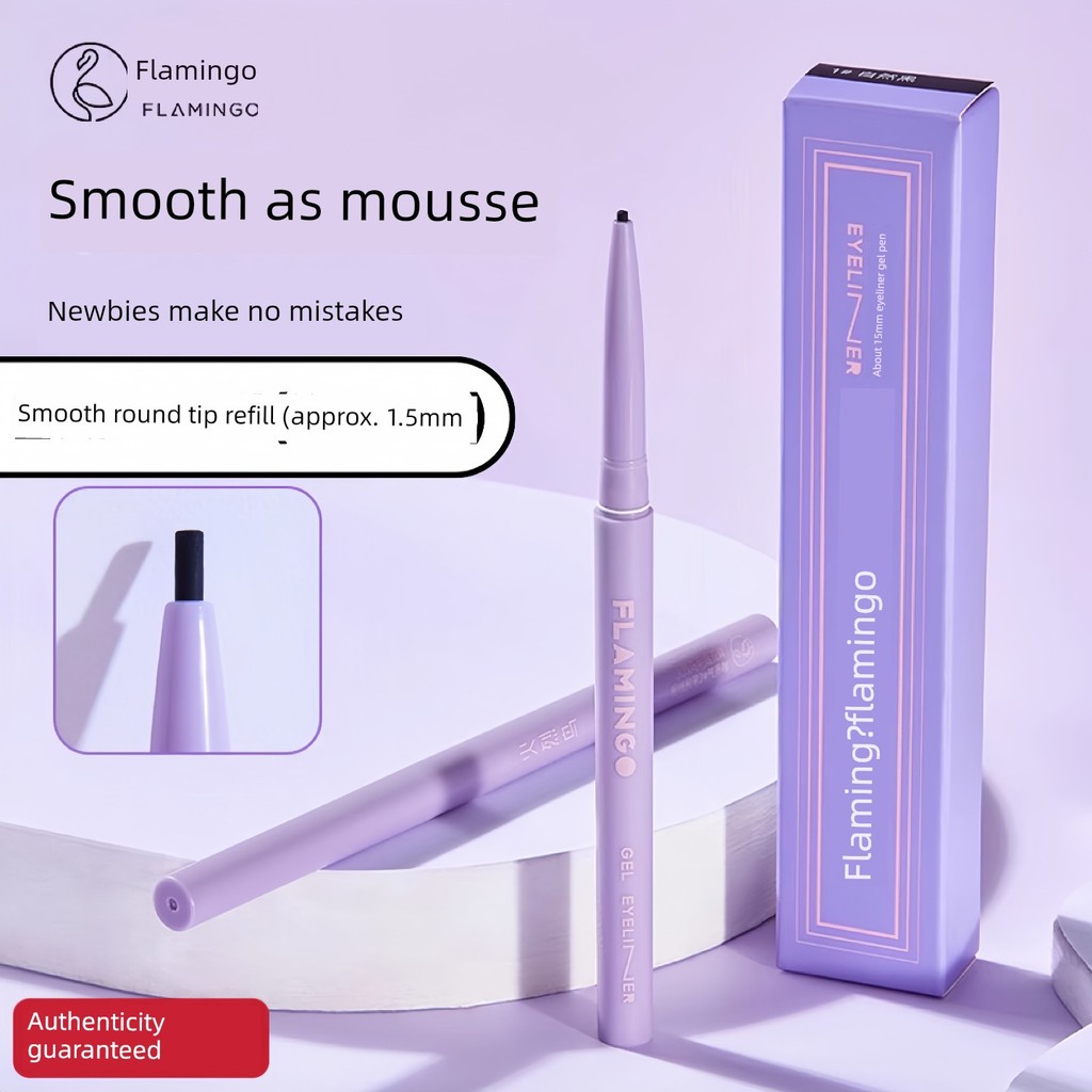 eyeliner อายไลเนอร์ Flamingo Bright Eyeliner Gel Pen Novice อายไลเนอร์ใช้งานง่ายสีดํา Smooth Non-Smu