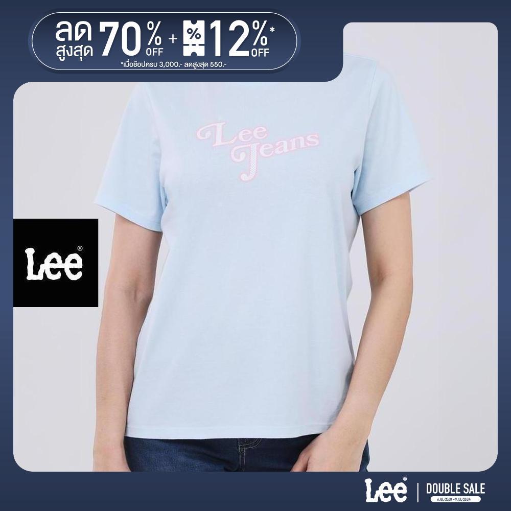 LEE เสื้อยืดแขนสั้นผู้หญิง รุ่น LE S326WTSSF30 สีฟ้า