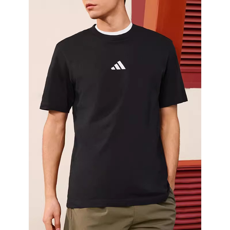 Adidas Adidas เสื้อผ้าผู้ชาย 2026 ฤดูร้อนสไตล์ใหม่ M SL SJ T เสื้อยืดกีฬาลําลอง JE9024