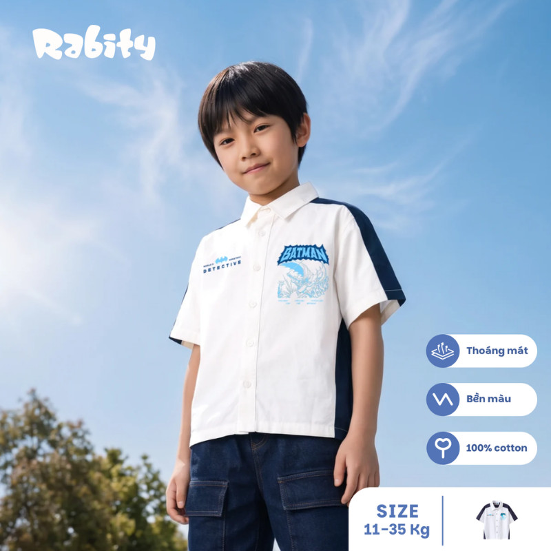 [New Collection DC Hero - Batman] เสื้อเชิ้ตแขนสั้นเด็กชาย Rabity 102.008