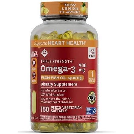 Generic Omega 3 - ซอฟท์เจลน้ํามันปลา Triple Strength 150 กะรัต