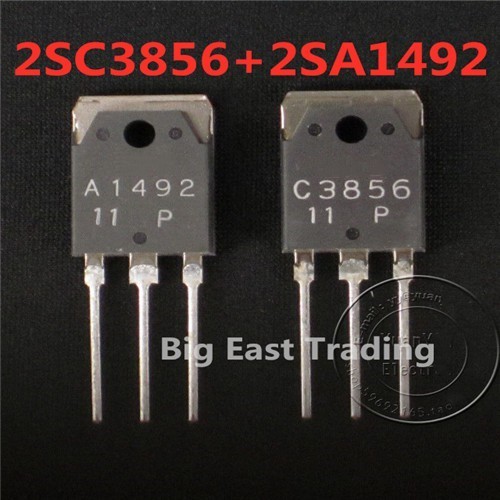 2 คู่ (2 ชิ้น 2SC3856 + 2 ชิ้น 2SA1492 ) C3856 TO3P A1492 TO-3P รับประกันคุณภาพ