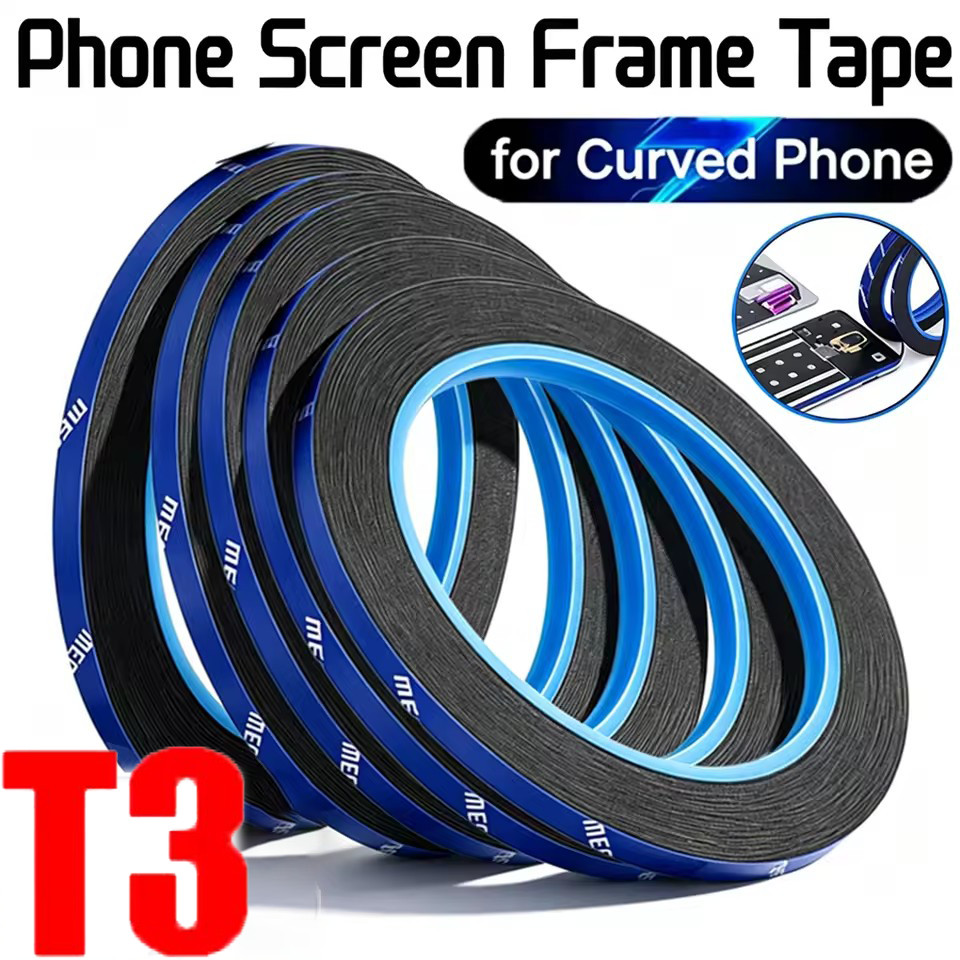 Ultra-Thin T3 โค้งจอแบน Bonding แถบกาว-สูง Adhesion Mobile Repair Shop กรอบที่จําเป็นเทปปิดผนึกเทปกาว