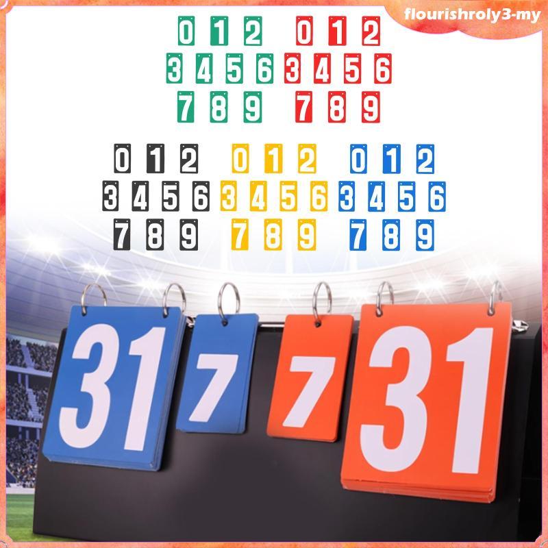 [Fleurish] การ์ดตัวเลขพลิกตัวเลข 0-9,Scoreboard สําหรับกีฬา,Table Score Flipper สําหรับฟุตบอล