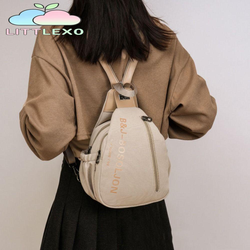 LITTLEX กระเป๋าสะพายไหล่,ความจุขนาดใหญ่หลายกระเป๋าผู้หญิงCrossbodyกระเป๋าหน้าอก,แฟชั่นเป้สะพายหลังอเนกประสงค์