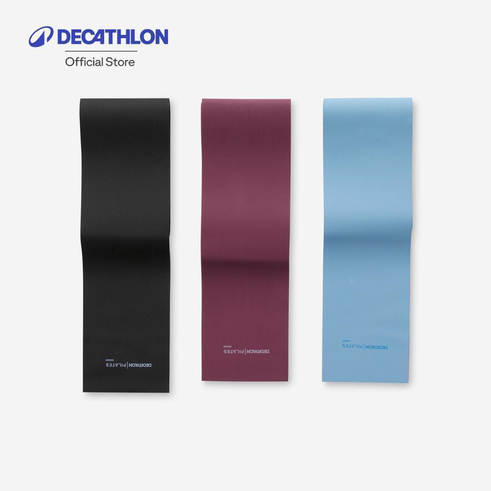 Decathlon Pilates Elastic Bands Tri-Pack Resistance แถบยางยืดเล่นพิลาทิสแพ็ค 3 ชิ้นมีแรงต้าน 2,3,4 กก. - Multi Color
