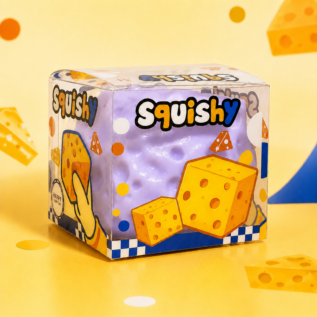 ส่งจากไทย ชีสฟิดเจ็ต Cheese Squishy Fidget เนื้อนุ่มหนึบ รูปที่ 4