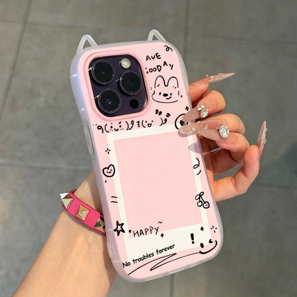 🔥DIY เคสเจลลี่ 2-in-1 เคสไอโฟน iPhone 11 13 15 14 12 16 17 Pro Max ดีไซน์แมว 3 มิติ กันกระแทก พร้อมผ