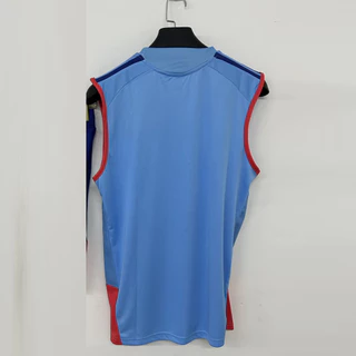 26-27 Pre match เสื้อกั๊กวอร์มอัพชุดฝึกซ้อมพร้อมเสื้อผ้าคอกลมหลวมรองรับเสื้อกั๊กกีฬา