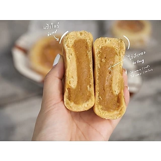 ขนมเปี๊ยะปิ้ง (เจบางไส้) ไม่เนย (น้ำมัน<1g)ไม่นม ไม่ไข่ ไม่แป้งกวนไส้