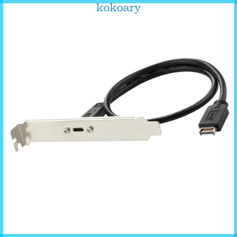KOK USB Type E ถึง USB C Extension Cable 0 ความยาว 5M สําหรับซิงค์ข้อมูลที่รวดเร็วและแหล่งจ่ายไฟสูง