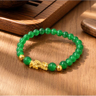 [ขายดี] สร้อยข้อมือปี่เซียะ เรียกทรัพย์ หินมงคล รุ่นใหม่ ใส่ได้ทั้งชายและหญิง พร้อมกล่องของขวัญ