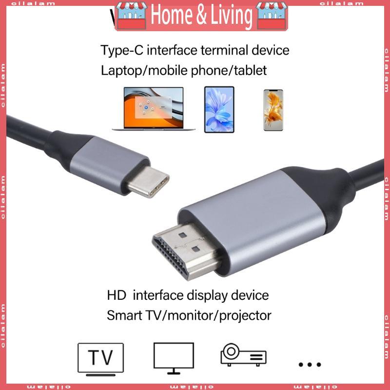 CI Fast Charging USB C ถึง Miniature 4K 60HZ 4K 30HZ อะแดปเตอร์สายเคเบิลวิดีโอสําหรับแล็ปท็อปโปรเจคเ