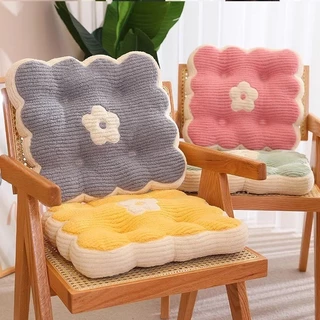 COD เบาะรองนั่ง เบาะรองนั่งทรงสีเหลี่ยม 40*40CM ลายดอกไม้ ลดแรงกดทับ หนานุ่มนั่งสบาย สําหรับตกแต่งบ้าน