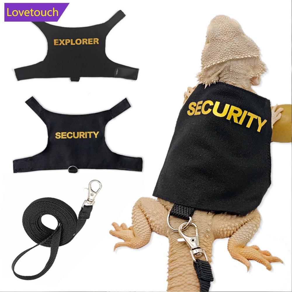 LOVETOUCH สัตว์เลื้อยคลานและสายจูงชุด-Proof Lizard Walking Vest สําหรับ Chameleon Bearded Dragons สั