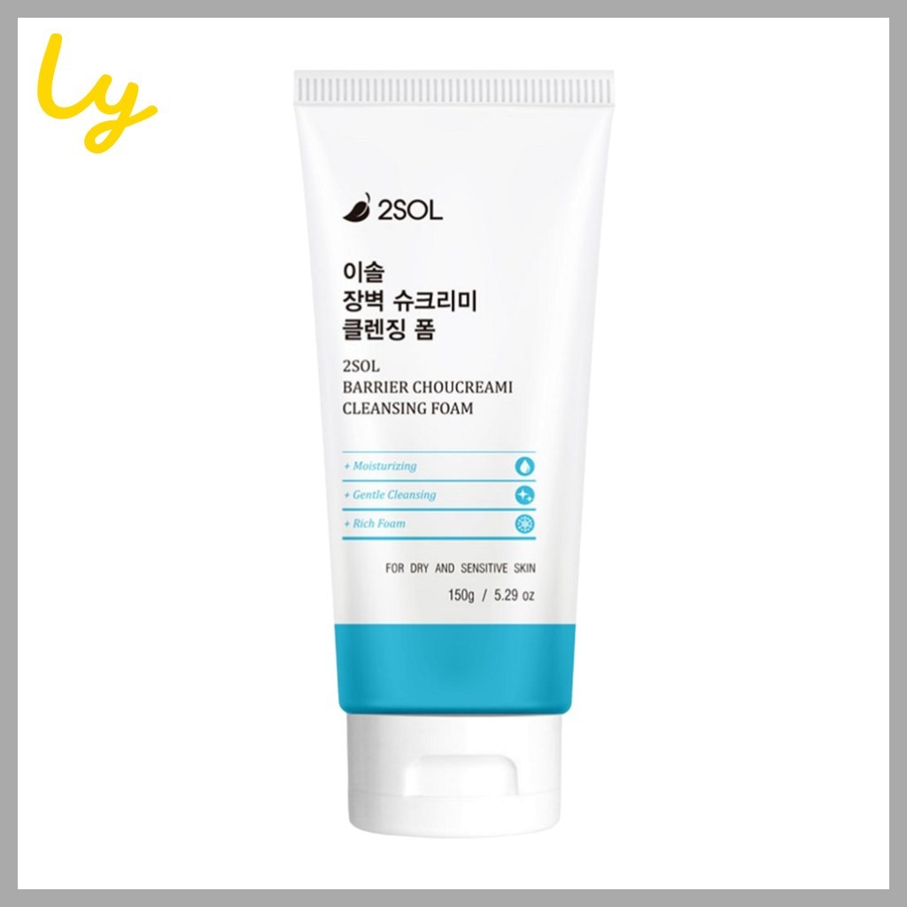 [2sol] โฟมล้างหน้า Barrier Choucreami 150g, 1 ชิ้น / โฟมล้างหน้าเกาหลี / สูตรอ่อนโยน by ly_in_seoul