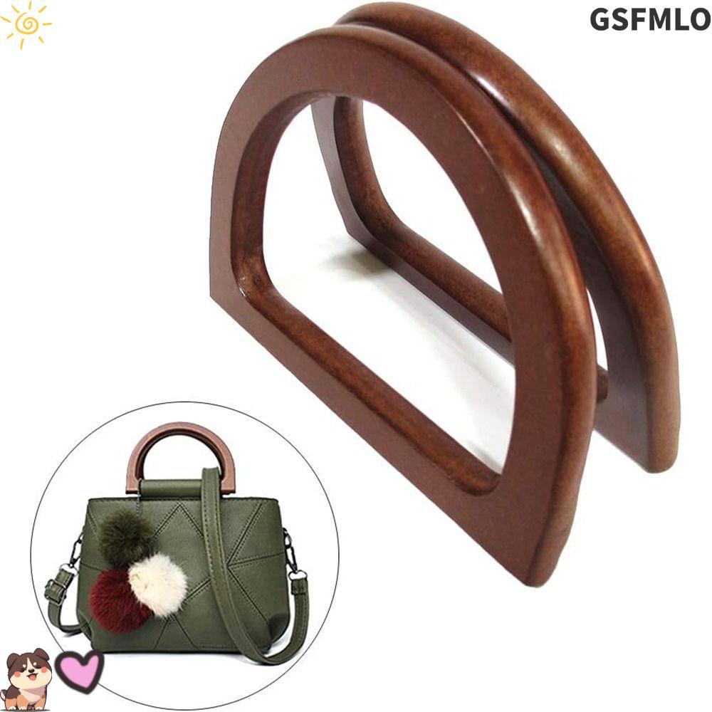 GSFMLO เปลี่ยนที่จับกระเป๋า, ที่จับกระเป๋าไม้ไม้, กระเป๋าอุปกรณ์เสริมแฮนด์เมด