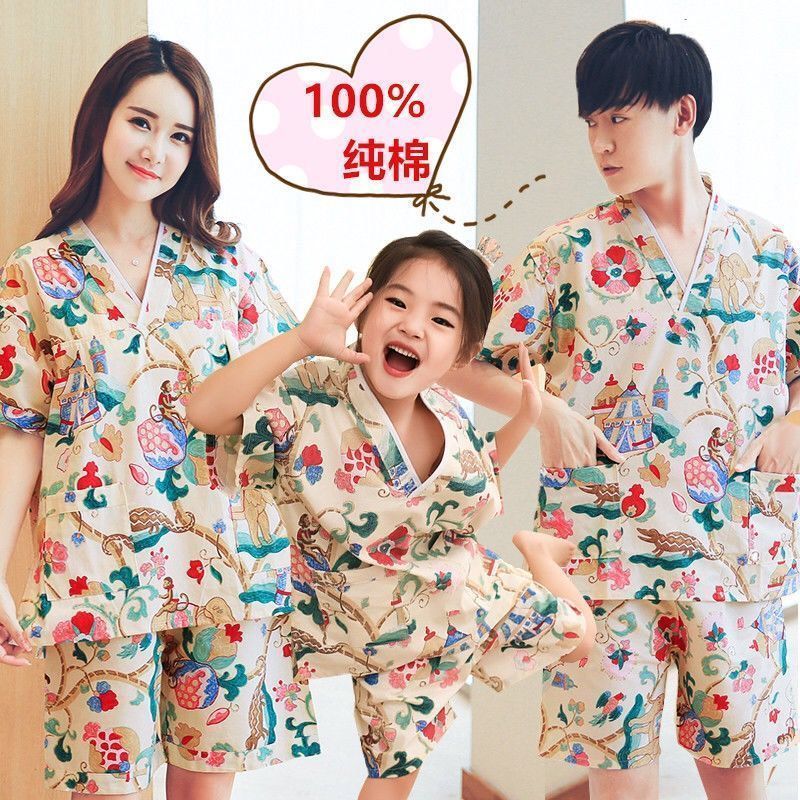胸部双层汗蒸服女款100%纯棉情侣亲子套装桑拿服家居美容足疗浴服7.19 Women's Double-Layer Sauna Suit 100% Pure Cotton Couple and Par