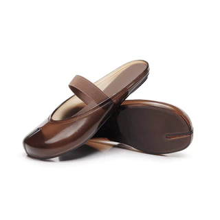 AYUER รองเท้าแตะคริสตัลแยกนิ้วเท้า Flip Flops Single Strand Horse Shoe Headed Jelly Sandals