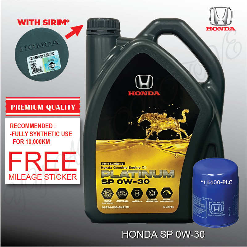 ใหม่ HONDA FULLY 0W30 4L CIVIC ACCORD HRV BRV CRV ODYSSEY STREAM FREED CITY JAZZ ENGINE OIL SYNTHETI