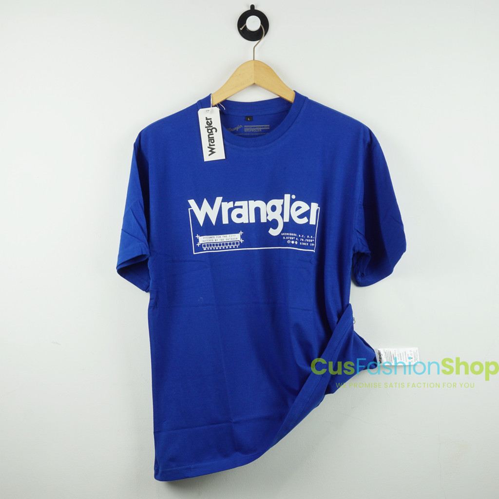 เสื้อยืดพิมพ์ลาย-W rangler Unisex  cotton round tee top ไซซ์ S-5XL