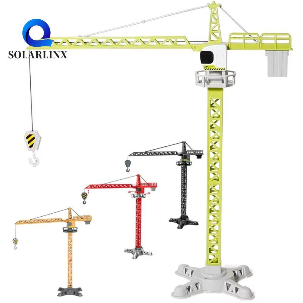 SOLARLINX Tower Crane Model, Lifting Tower Excavator วิศวกรรมยานพาหนะของเล่น,ของขวัญวันเกิดจําลองโลห