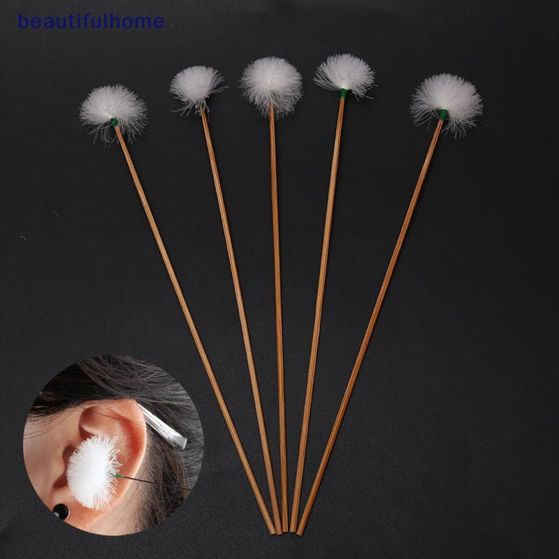 [ใหม่] 5 ชิ้น Goose Feather Earpi Wax Remover Earpiing Ear Cleaner Sti Health Care [TH]