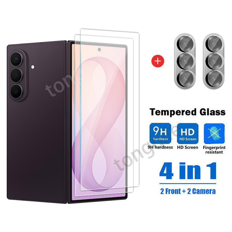 4 in 1 ป้องกันหน้าจอสําหรับ Samsung Galaxy Z Fold8 Ultra พับ 8 8Ultra 5G 2026 Clear View กระจกนิรภัย